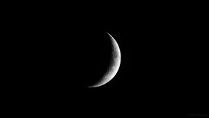 Sichel des zunehmenden Mondes am 25. August 2017 um 21:09 Uhr