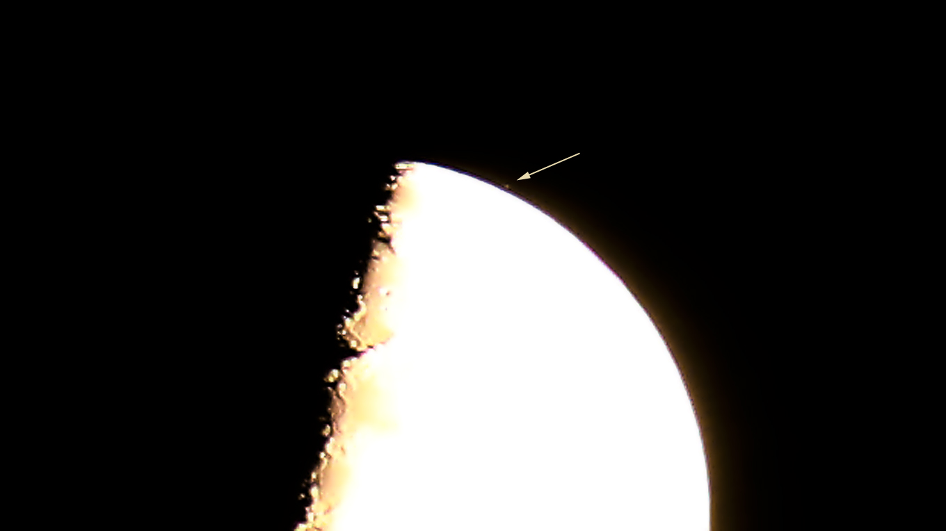 Mond und 24 Scorpii am 29. August 2017 um 21:31 Uhr