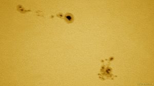 Sonnenfleckengruppen AR 2674 und 2673 am 4. September 2017 um 14:16 Uhr