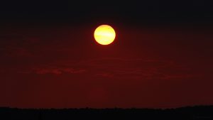 Untergehende Sonne am 23. September 2017 um 18:59 Uhr
