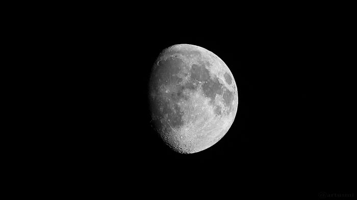 Zunehmender Mond am 1. Oktober 2017 um 19:36 Uhr