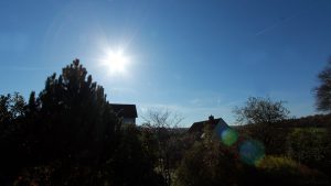 Sonnenstand am 17. Oktober 2017 um 11:26 Uhr am Südhimmel von Eisingen