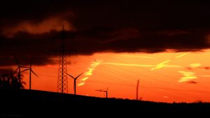 Dämmerung mit Abendrot am 20. Oktober 2017 um 18:45 Uhr