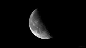 Abnehmender Mond am 8. Februar 2018 um 05:46 Uhr