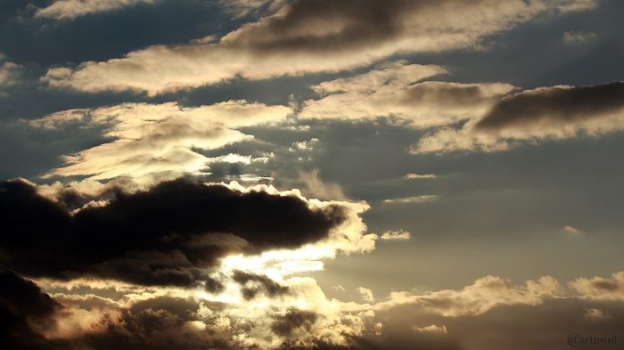 Sonne hinter Wolken am 12. Februar 2018 um 16:39 Uhr