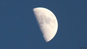 Mond nach Bedeckung von Aldebaran am 23. Februar 2018 um 17:53:16 Uhr