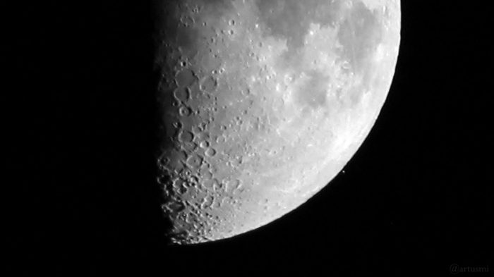 Aldebaran am 23. Februar 2018 um 18:53:48 Uhr nach der Bedeckung durch den Mond