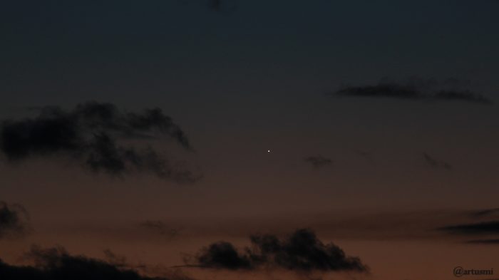 Venus am 7. März 2018 um 18:57 Uhr am Westhimmel
