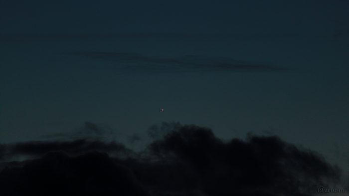 Merkur am 7. März 2018 um 19:03 Uhr am Westhimmel