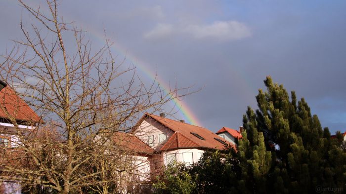 Regenbogen am 12. März 2018 um 17:21 Uhr