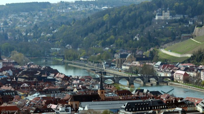 Würzburg: Blick auf das Mainviertel und die Pleich