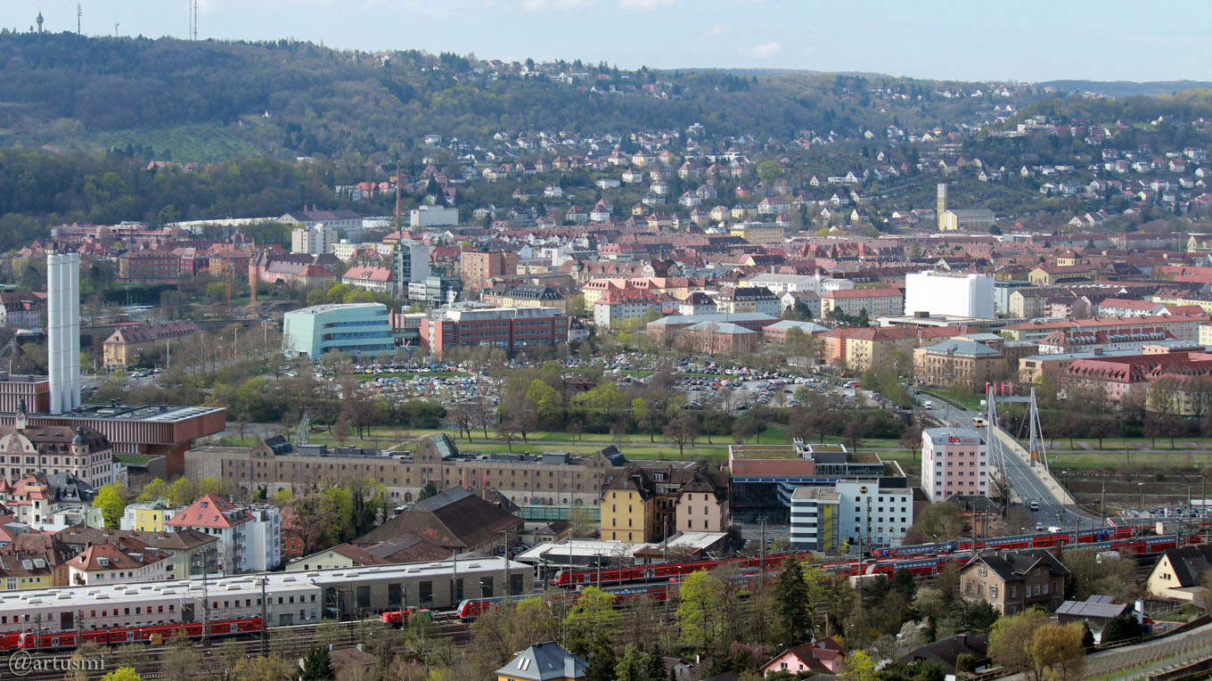 Würzburg: Blick in die Zellerau