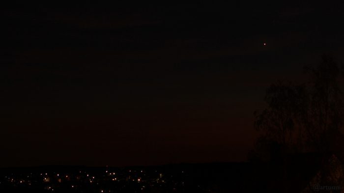 Planet Venus am 19 April 2018 um 21:35 Uhr