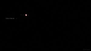 Zuben Hakrabi, Planet Jupiter und die vier galileischen Monde am 5. Mai 2018 um 03:29 Uhr