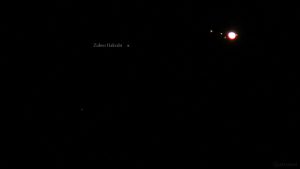 Zuben Hakrabi, Jupiter und die vier galileischen Monde am 6. Mai 2018 um 04:11 Uhr