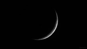 Sichel des zunehmenden Mondes am 17. Mai 2018 um 21:43 Uhr