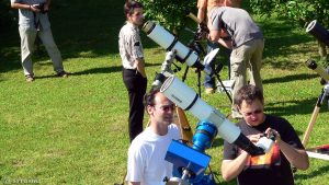 Sonnenbeobachtung am 8. Juli 2007 bei Ralf Mündlein in Lindelbach