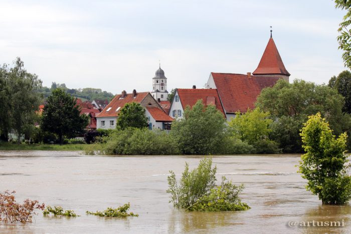 Hochwasser in Winterhausen am Main