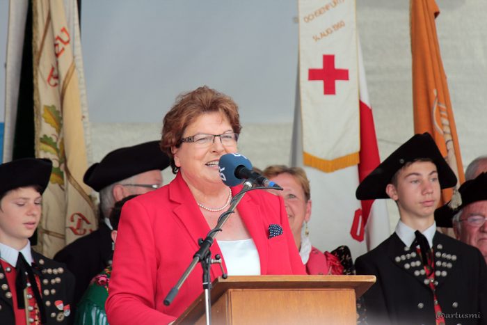 Landtagspräsidentin Barbara Stamm beim Tag der Franken am 6. Juli 2014 in Ochsenfurt im Lkr. Würzburg