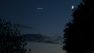 Saturn und Mond am 18. September 2015