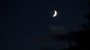 Mond mit Erdlicht am 18. September 2015