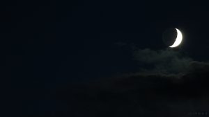 Mond mit Erdlicht am 18. September 2015