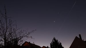 Konstellation von Mars, Venus und Jupiter am 3. November 2015