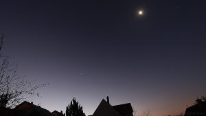 Konstellation von Mars, Venus und Jupiter am 3. November 2015