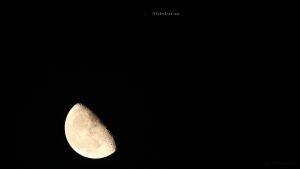 Abnehmender Mond und Aldebaran am 22. September 2016