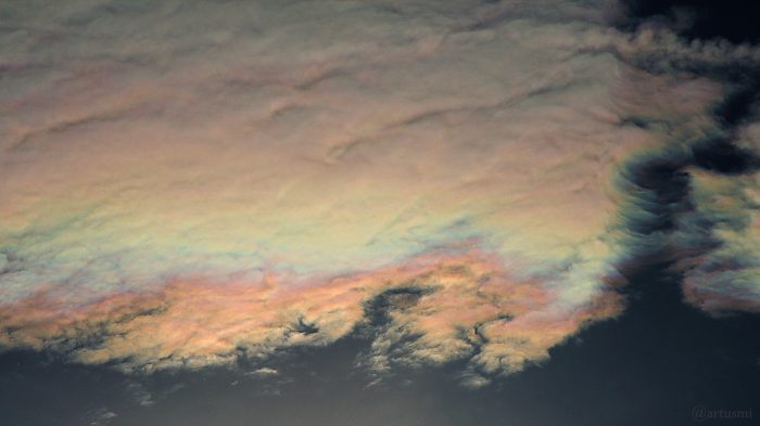 Irisierende Wolken am 29. Juli 2018 um 19:15 Uhr