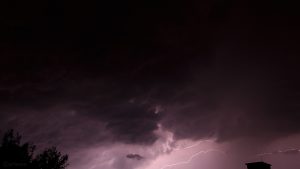 Gewitter am 24. August 2018 um 00:48 Uhr am Südwesthimmel