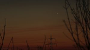 Merkur am 19. Februar 2019 um 18:46 Uhr am Westhimmel