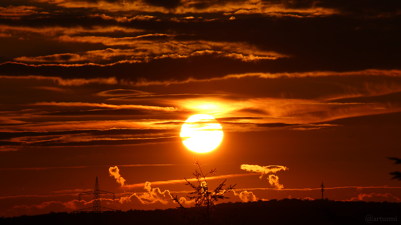 Sonnenuntergang in Eisingen am 13. September 2019 um 19:27 Uhr