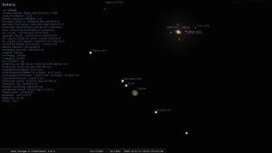 Daten zu Saturn während der Großen Konjuktion am 21. Dezember 2020