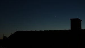 Venus am 19. Dezember 2019 um 17:28 Uhr am Südwesthimmel