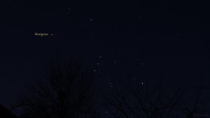 Sternbild Orion mit Hauptstern Beteigeuze am 31. Januar 2019
