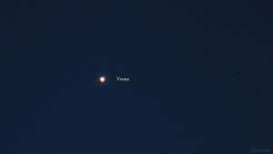 Planet Venus am 7. Februar 2020 um 18:12 Uhr am Südwesthimmel von Eisingen