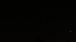 Sternbilder Orion und Stier mit Venus am 23. März 2020 um 20:32 Uhr
