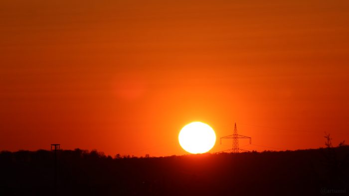 Sonnenuntergang am 24. März 2020 um 18:34 Uhr in Eisingen