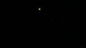 Venus passiert den Sternhaufen der Plejaden - Foto vom 4. April 2020 um 21:26 Uhr