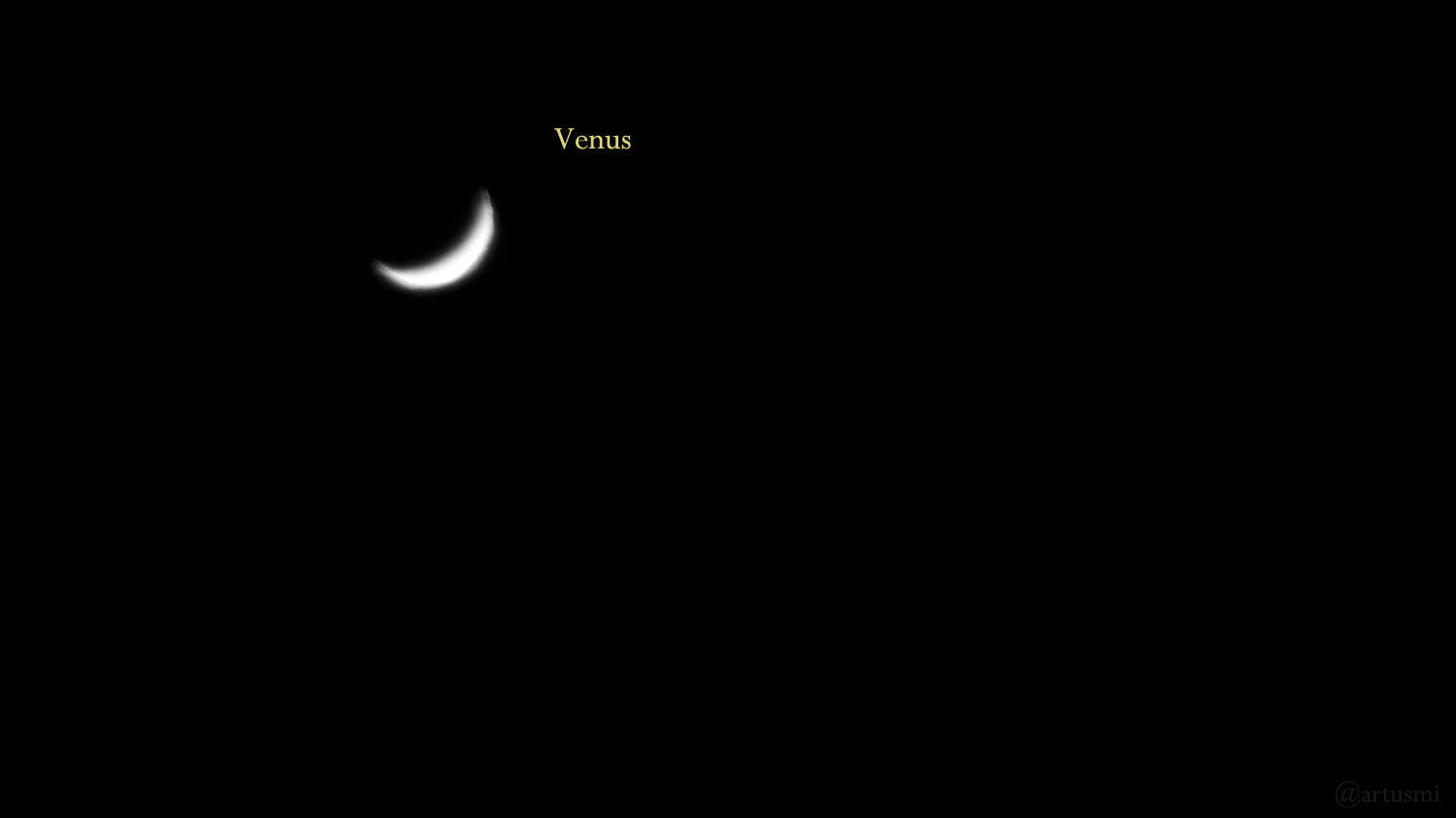 Planet Venus am 7. Mai 2020 um 20:57 Uhr am Westhimmel von Eisingen