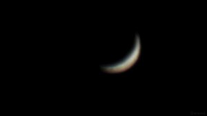 Planet Venus am 7. Mai 2020 um 21:12 Uhr am Westhimmel von Eisingen