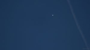 Planet Venus am 7. Mai 2020 um 21:17 Uhr am Westhimmel von Eisingen