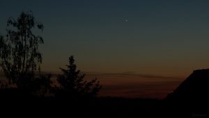 Venus und Merkur am 21. Mai 2020 um 22:10 Uhr am Nordwesthimmel von Eisingen
