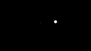 Jupiter und die vier galileischen Monde am 1. Juli 2020 um 01:09 Uhr am Südhimmel