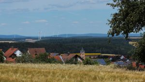 Blick von Eisingen in den Spessart