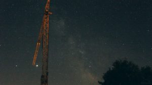 Saturn, Jupiter und die Milchstraße am 21. Juli 2020 um 23:43 Uhr über Eisingen