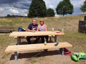 Artur und Mäggi Schmitt am 4. August 2020 am fürstbischöflichen Jagdhaus Mädelhofen