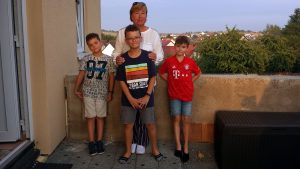 Mäggi Schmitt und unsere Drillinge am zehnten Geburtstag