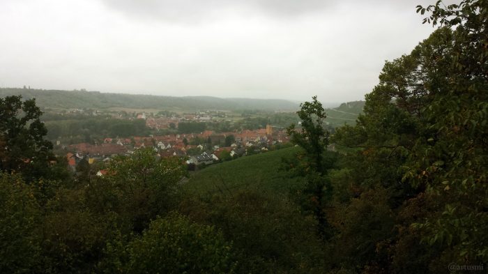 Blick über Sommerhausen Richtung Würzburg